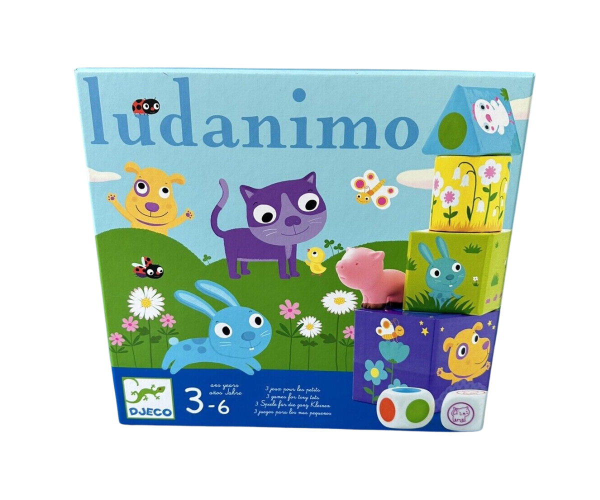 Djeco Ludanimo – Juego educativo infantil 3 en 1 para niños de 3 a 6 años
