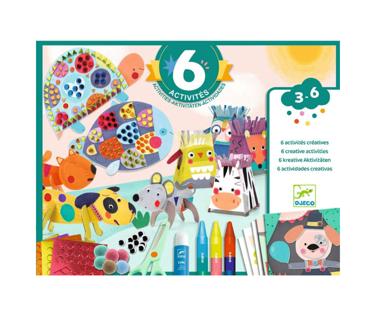 Djeco Animales y actividades – Manualidades infantiles para niños de 3 a 6 años