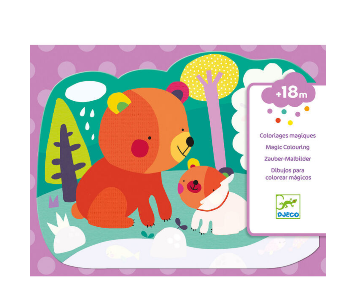 Libro Djeco de dibujos mágicos – Escondido en el bosque (+18 meses)
