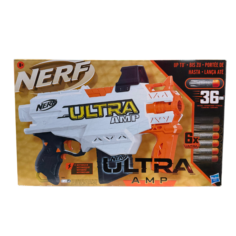 Nerf Ultra AMP – Lanzador motorizado con 6 dardos (M)