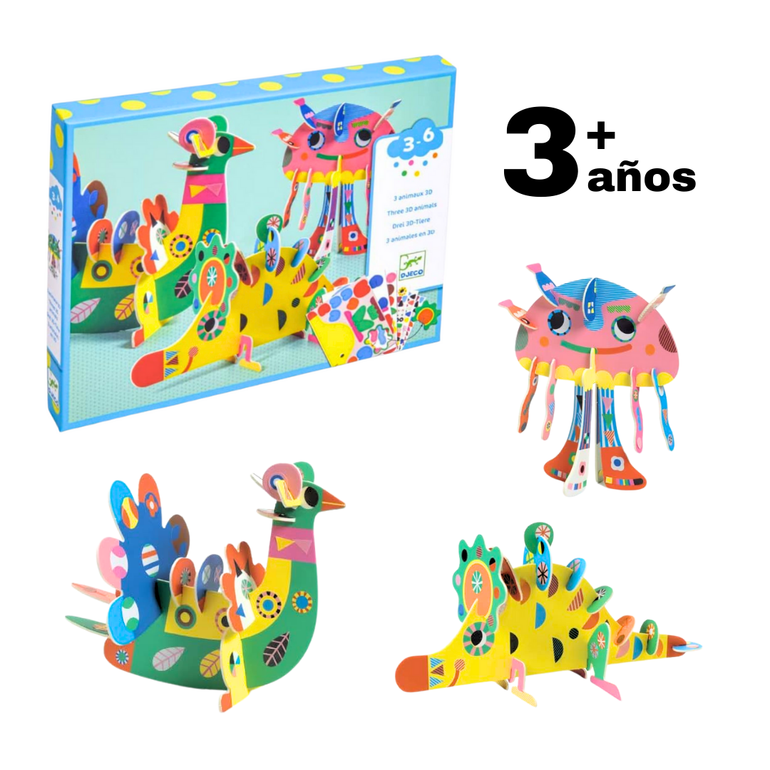 Arte - 3 animales en 3D