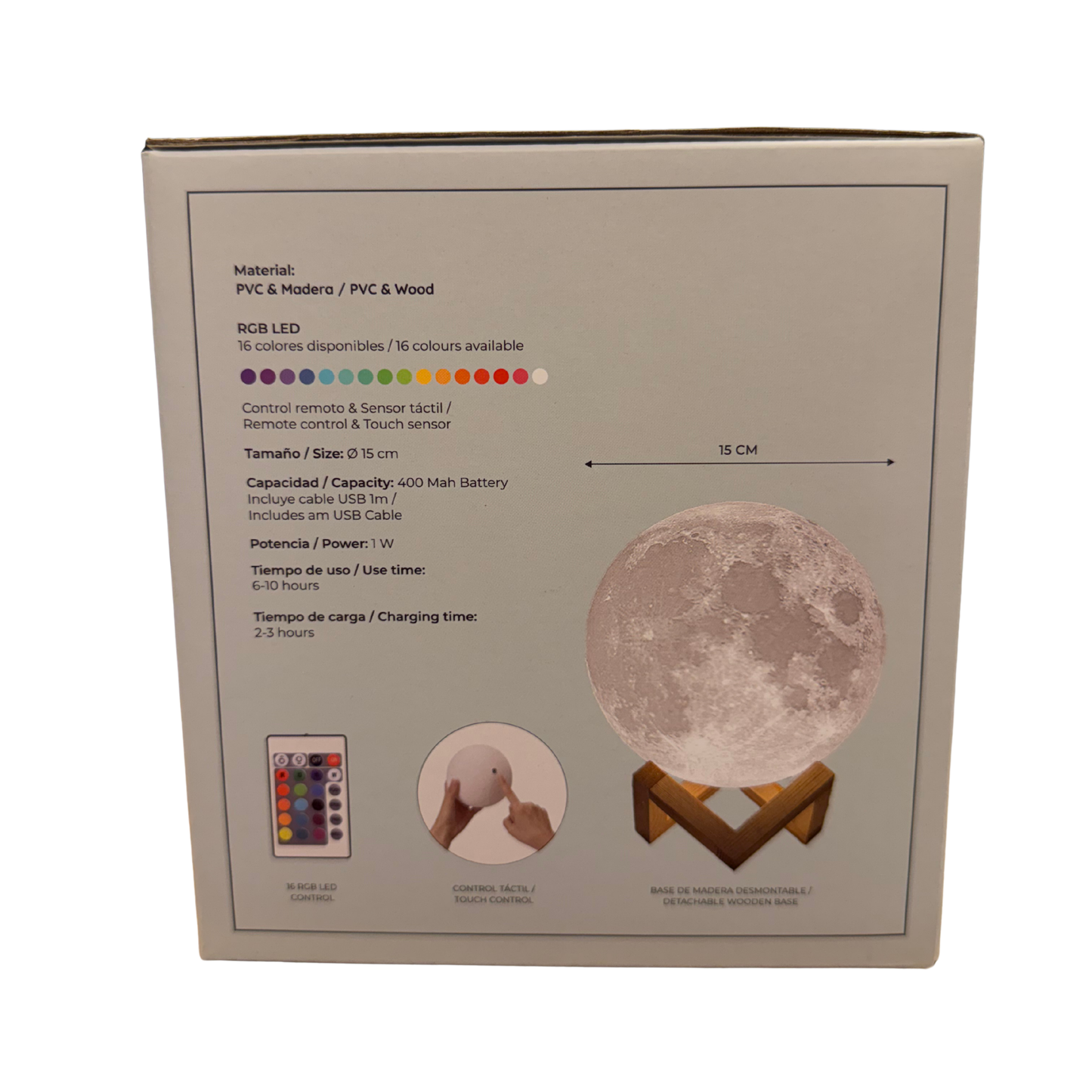 Lámpara Luna Moon Lamp – 16 colores con mando (O)