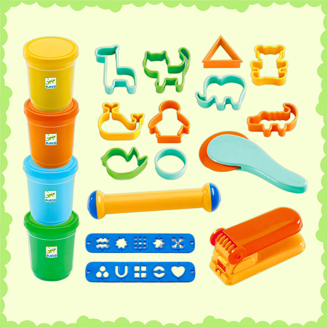 Djeco Kit plastilina para niños – Set creativo pop +18 meses