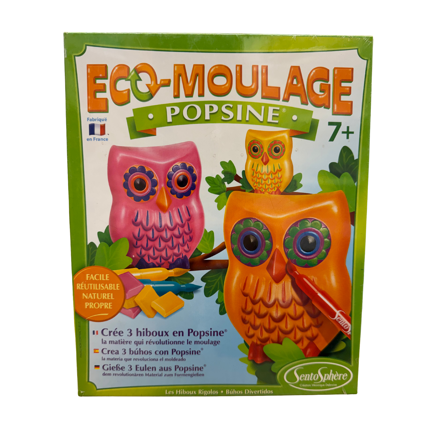 Crea tus Búhos con Popsine – Eco Moldeo Reutilizable (S,U,X)