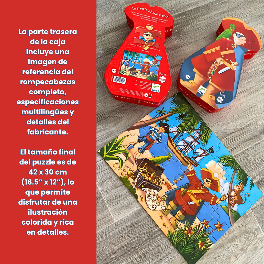 Puzzle "El pirata y su tesoro" 36 PCS