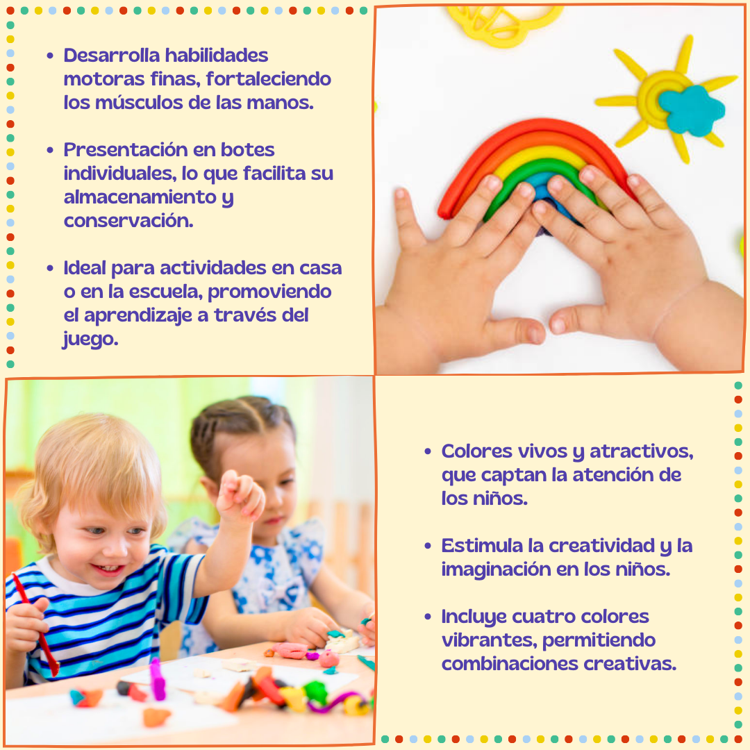 Plastilina Djeco – Set de 4 botes colores naturaleza +18 meses