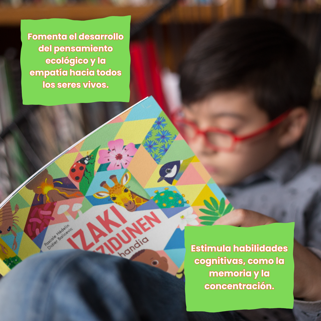 Libro ilustrado en euskera “Izaki bizidunen liburu handia” – Descubre el mundo animal con los más peques