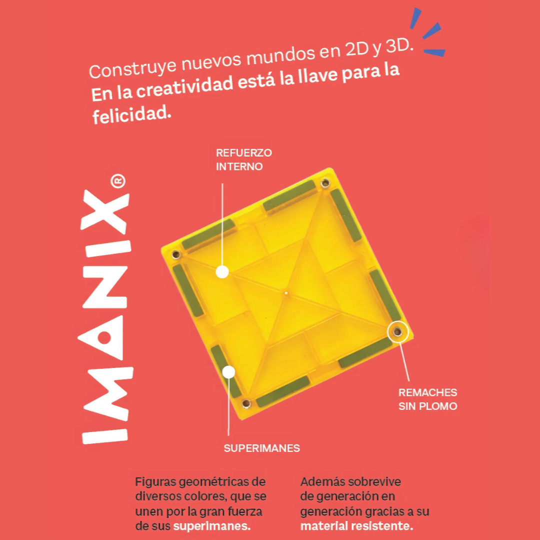 Imanix Rocket Castle – Bloques Magnéticos de Construcción (64 Piezas)