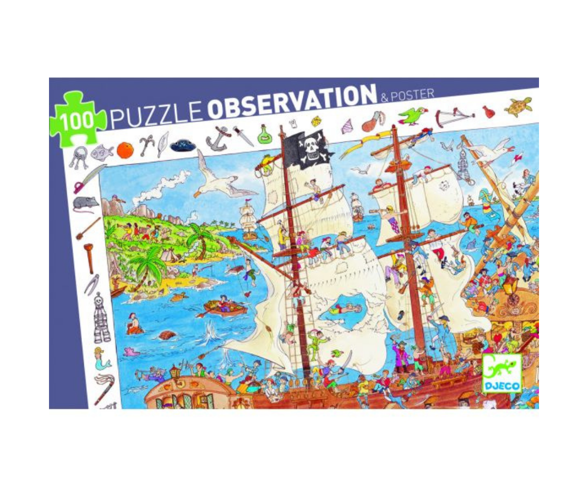 Puzzle - observación "Los piratas" 100 PCS