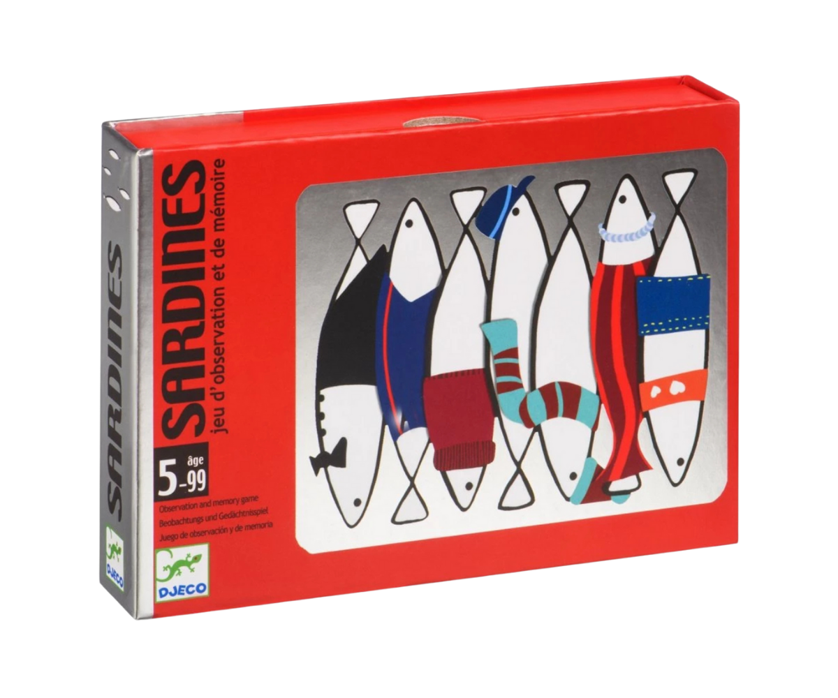 Djeco Sardines – Juego de memoria visual y observación para niños (5+ años)