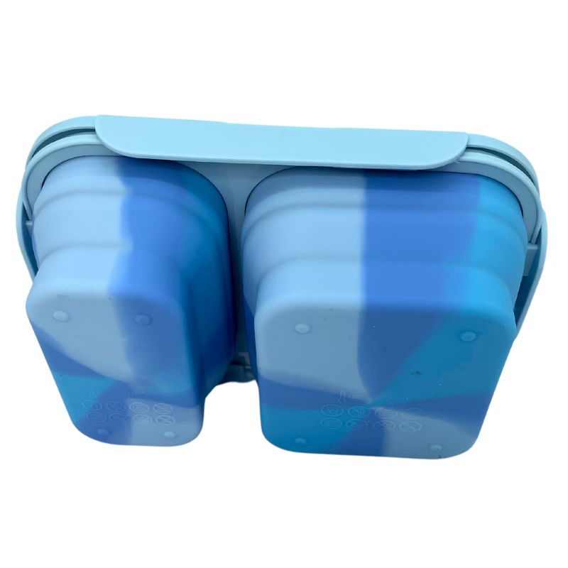 Tupper Plegable Infantil – 2 Compartimentos con Tapa de Dinosaurios