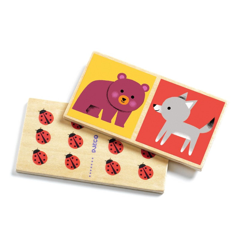 Juego educativo Dominó Wood FSC – Dominó infantil de animales