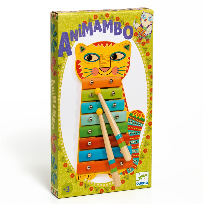 Animambo – Metalófono infantil de madera con baquetas