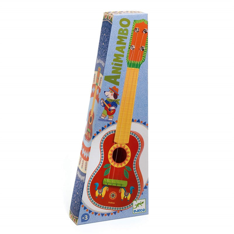 Animambo – Guitarra infantil de 4 cuerdas tipo ukelele