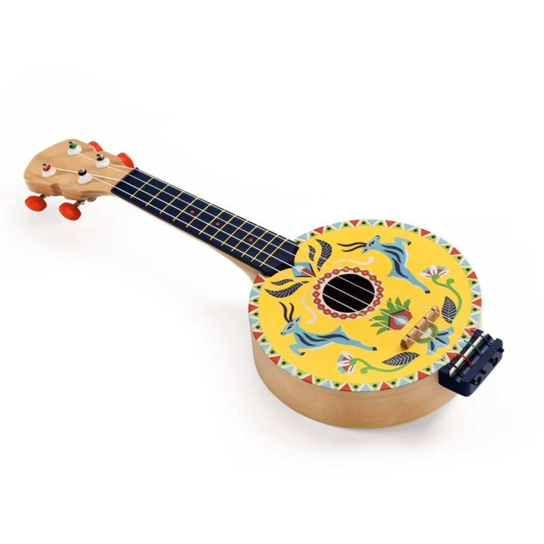Animambo – Banjo infantil de madera con 4 cuerdas
