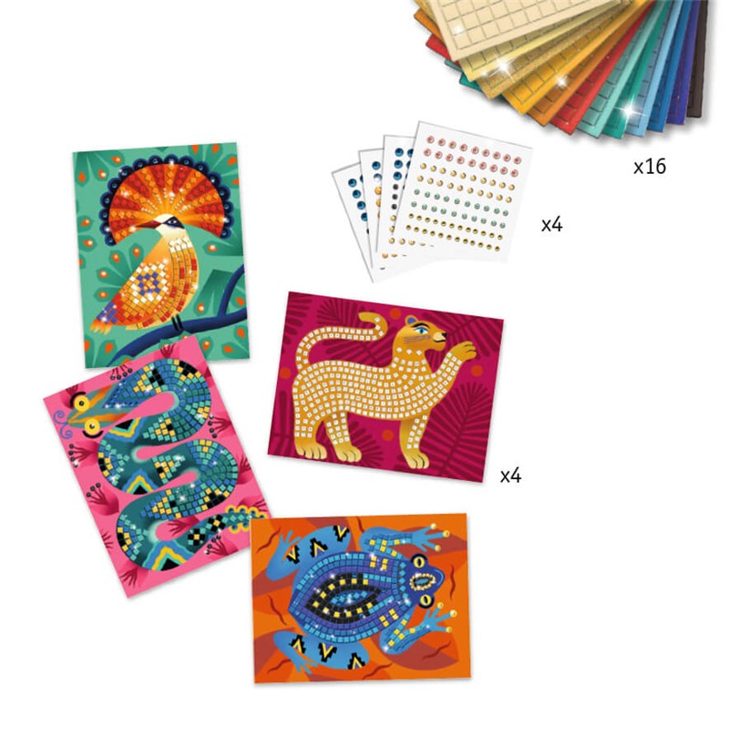 Collage de mosaicos En plena selva – Kit creativo infantil