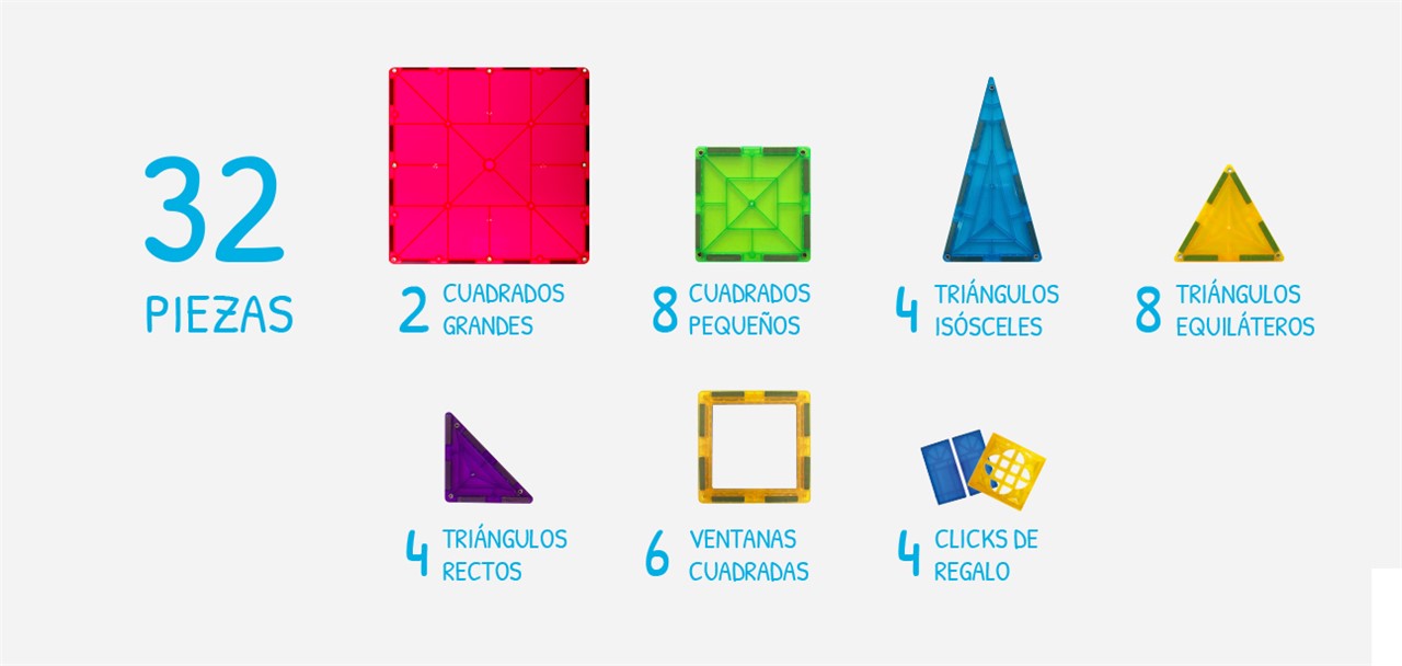 Imanix Classic – Juego de construcción magnético (32 piezas)