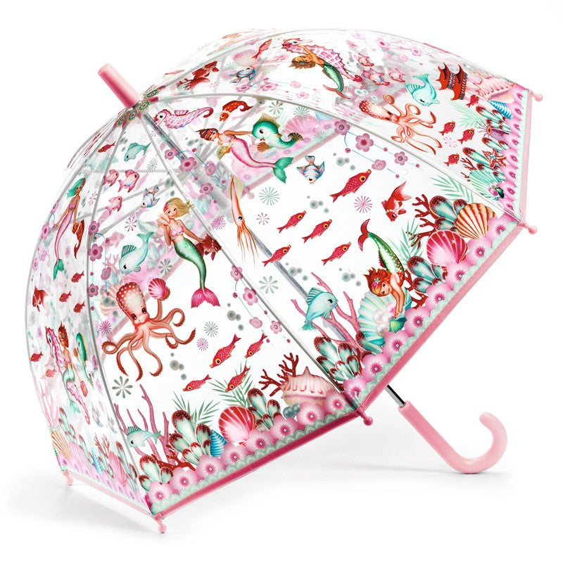 Paraguas Infantil Transparente Sirena