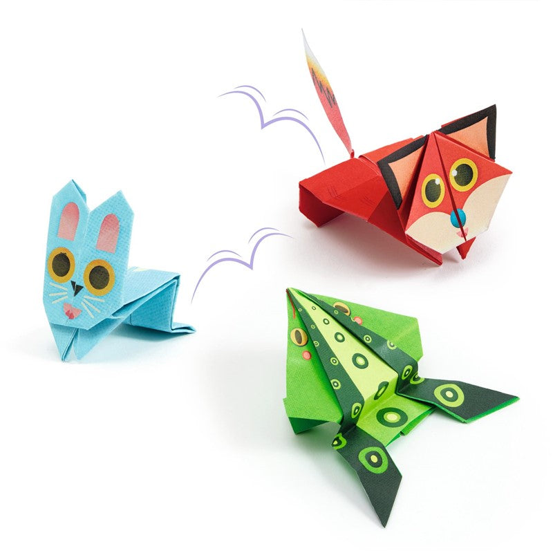 Papiroflexia Origami Animales saltarines – Kit creativo infantil