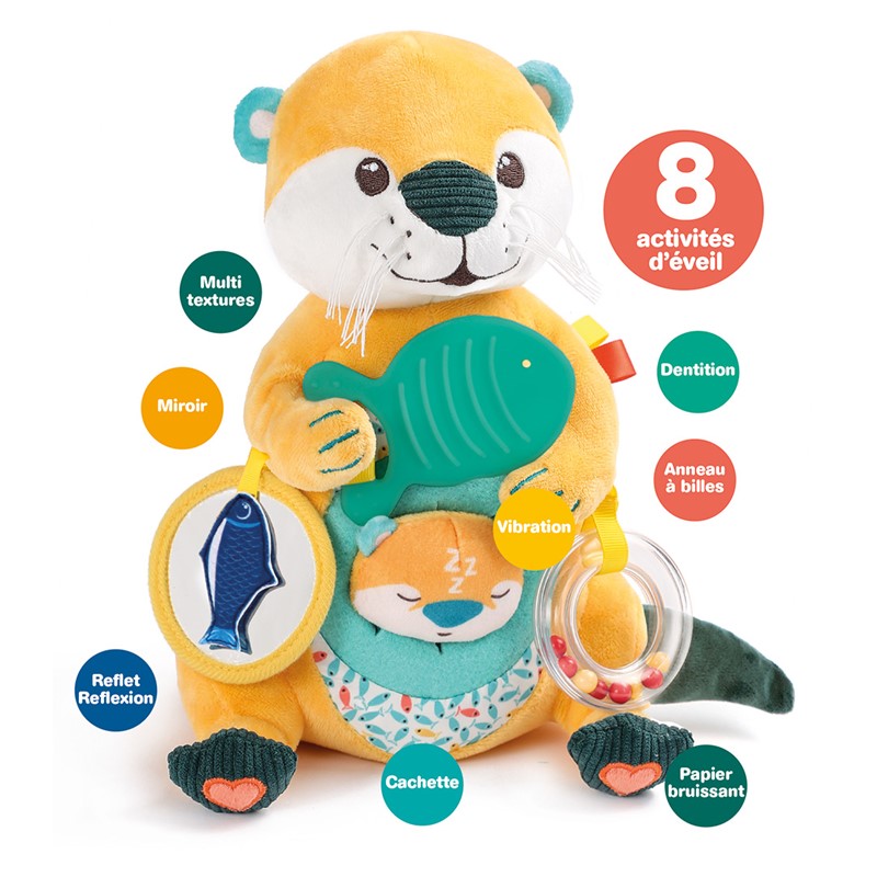 Peluche actividades Ludi nutria – Juego sensorial bebé