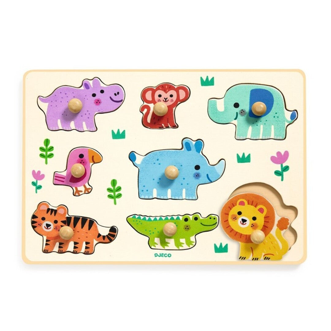 Puzzle encajable de madera Hippo n’ Co – Juego educativo infantil