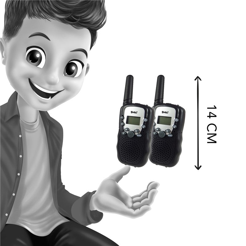 Walkie Talkies Buki para niños con alcance 3 km