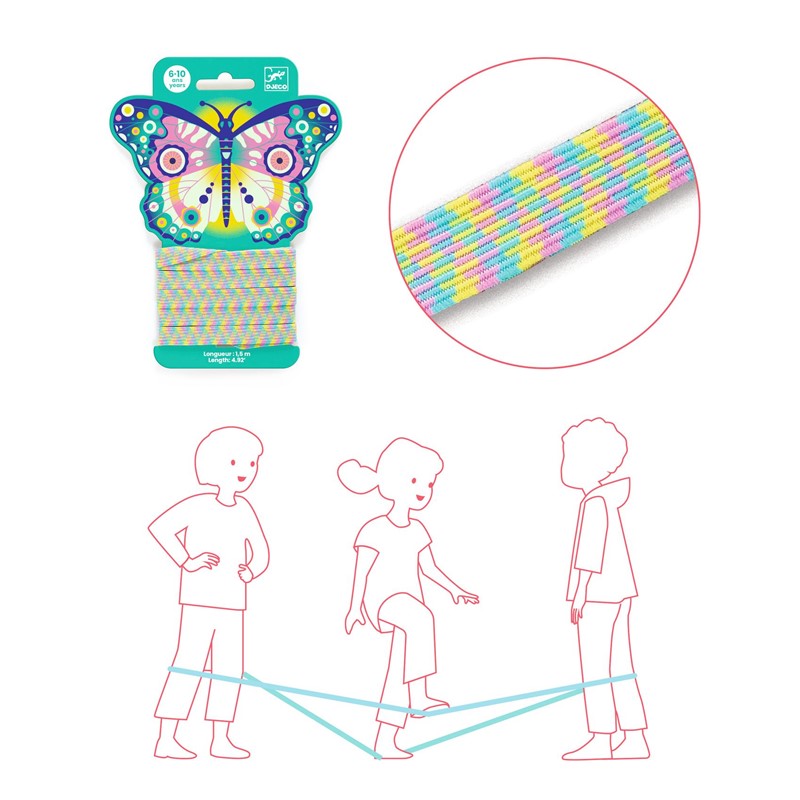 Juego de Habilidad Cinta Elástica Mariposa – Juego Clásico Infantil