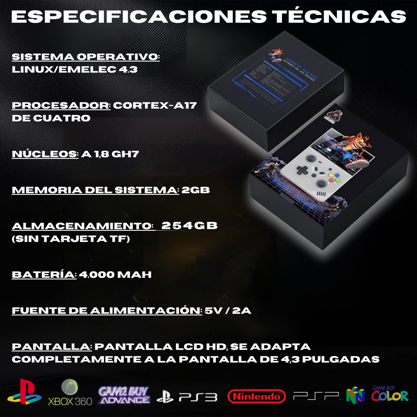 Consola Retro - M18 / R43Pro™ 254g/40k juegos + Funda de regalo