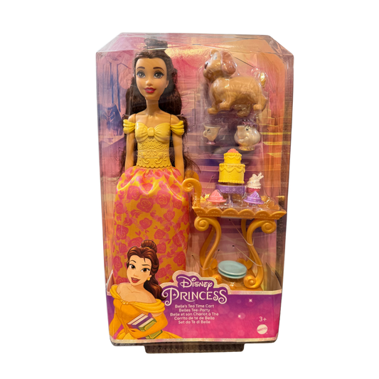 Muñeca Disney Princess Bella con Carrito de Té y Accesorios (E)