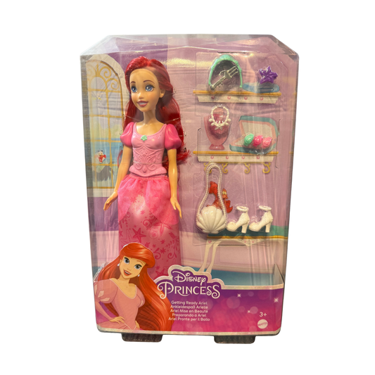 Muñeca Disney Princess Ariel con Vestido Rosa y Accesorios (C,E)