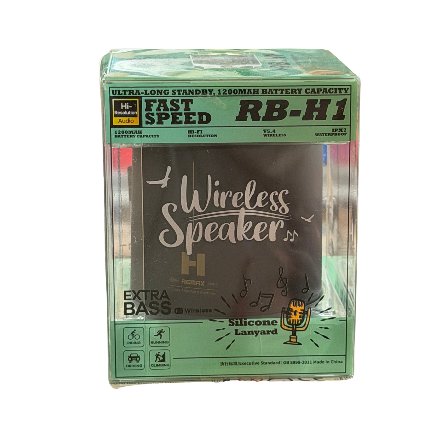 Altavoz inalámbrico portátil IPX7 con lanyard – 1200 mAh (G)