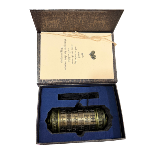 Cryptex de combinación con mensaje oculto – Regalo original con carta decorativa (P)