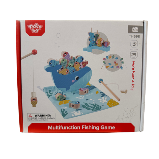 Juego de Pesca con Ballena de Madera – 25 piezas (N)