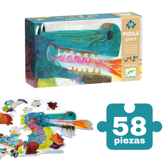 Puzzle "El dragón león" 58 PCS