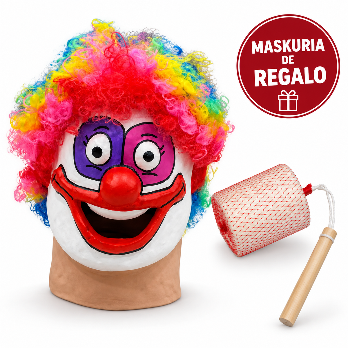 Cabezudo Payaso – Figura Artesanal Hecha a Mano | Tradición Viva