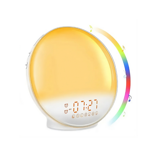 Lámpara Despertador con Luz Natural y Alarma Gradual – Luz Ambiental Multicolor