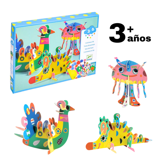 Arte - 3 animales en 3D