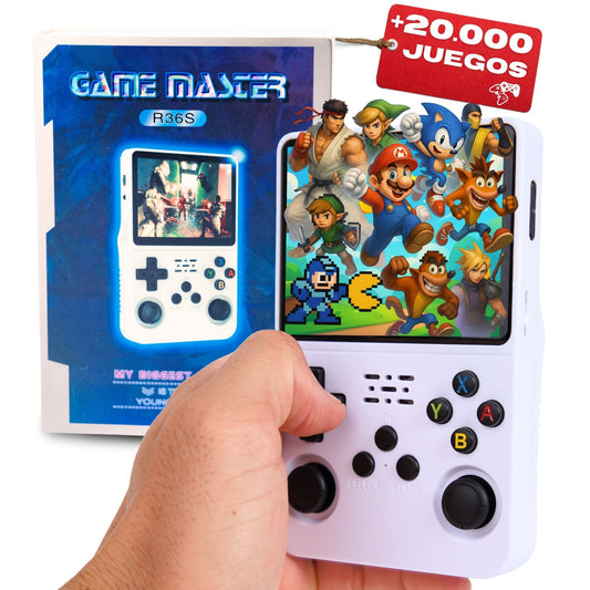 Consola Retro R36S – 20.000 Juegos (128GB) + Funda de Regalo