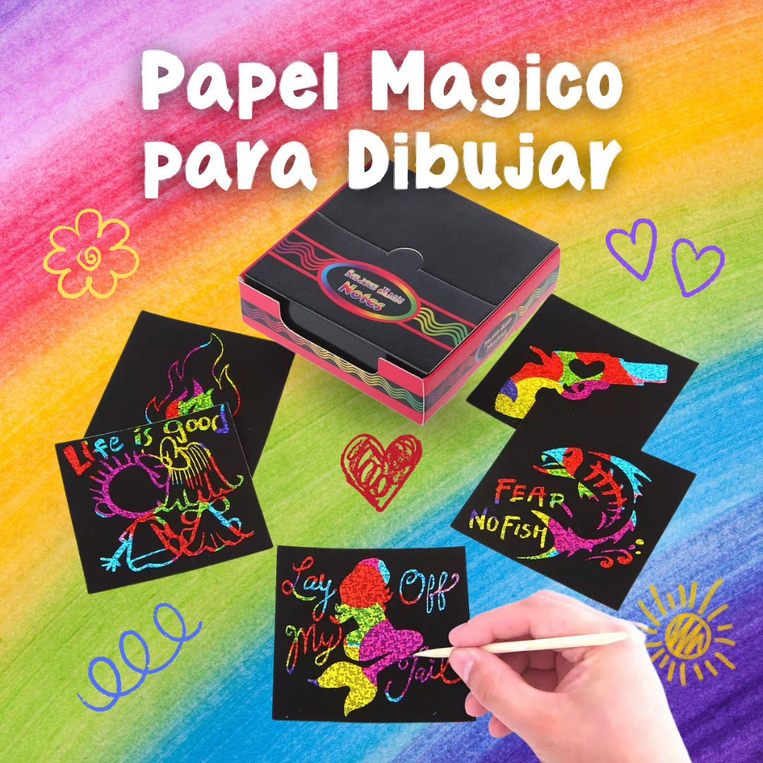 Papel Mágico para Dibujar – Rasca y Descubre los Colores