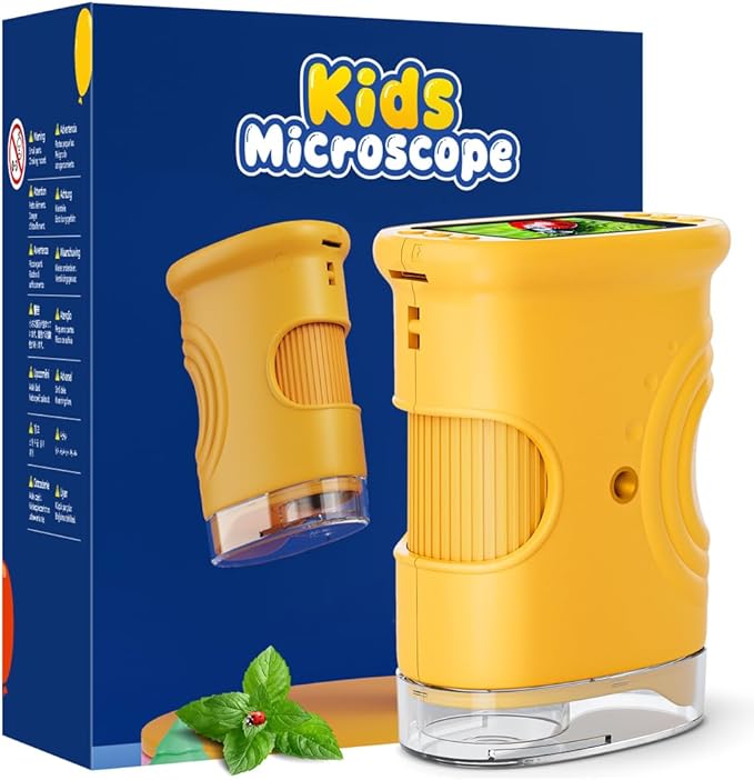Microscopio Digital Infantil con Pantalla — Explora el Mundo en Detalle