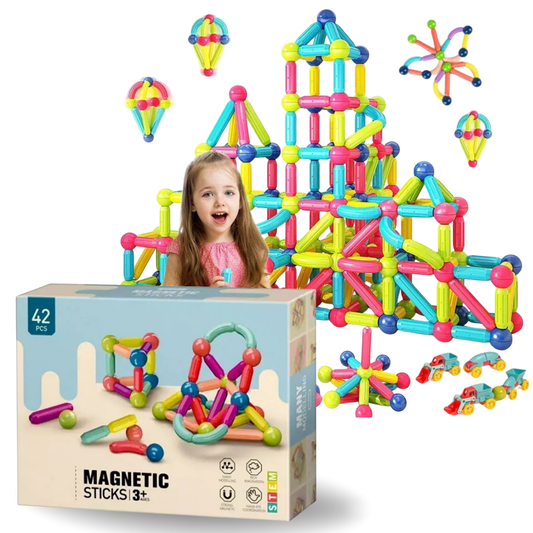Juego educativo bloque de construcciónes magnéticas