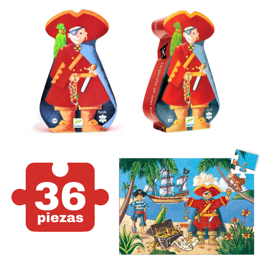 Puzzle "El pirata y su tesoro" 36 PCS