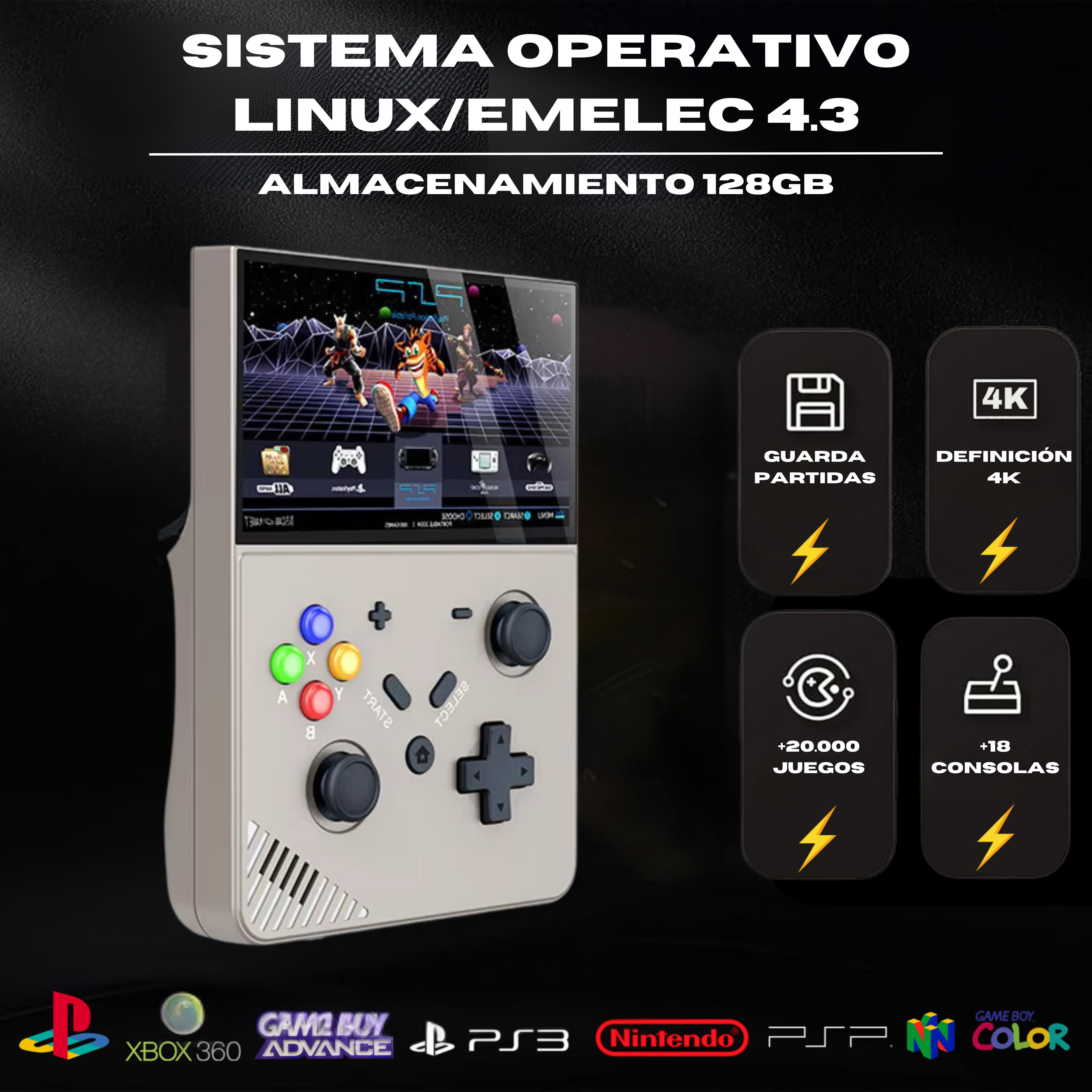PACK | Consola Video Game™ +20.000 juegos + Smartwhach
