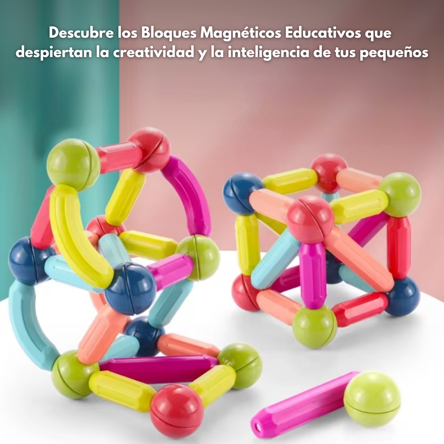 Juego educativo bloque de construcciónes magnéticas
