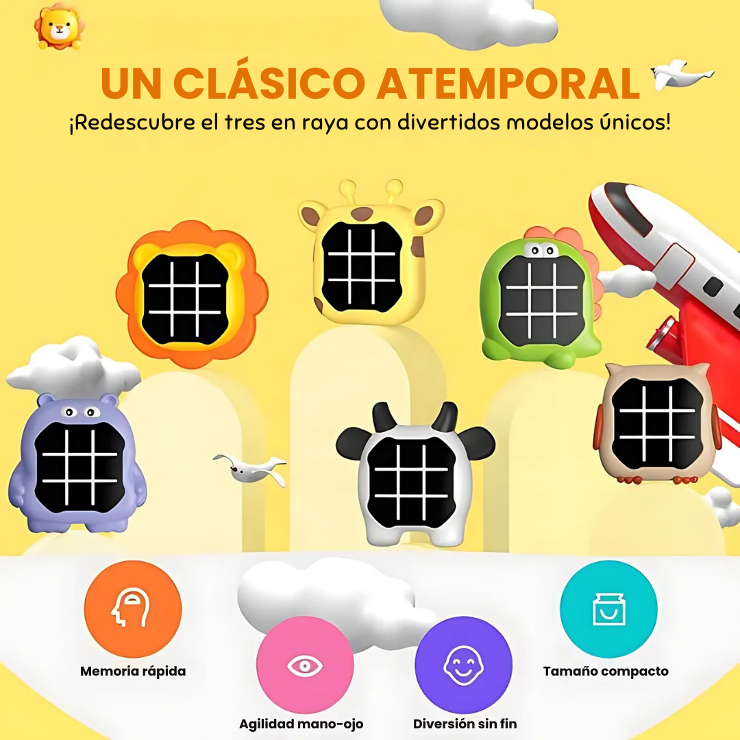Juego 3 en Raya Electrónico – ¡Luces, Sonidos y 3 Modos de Juego!