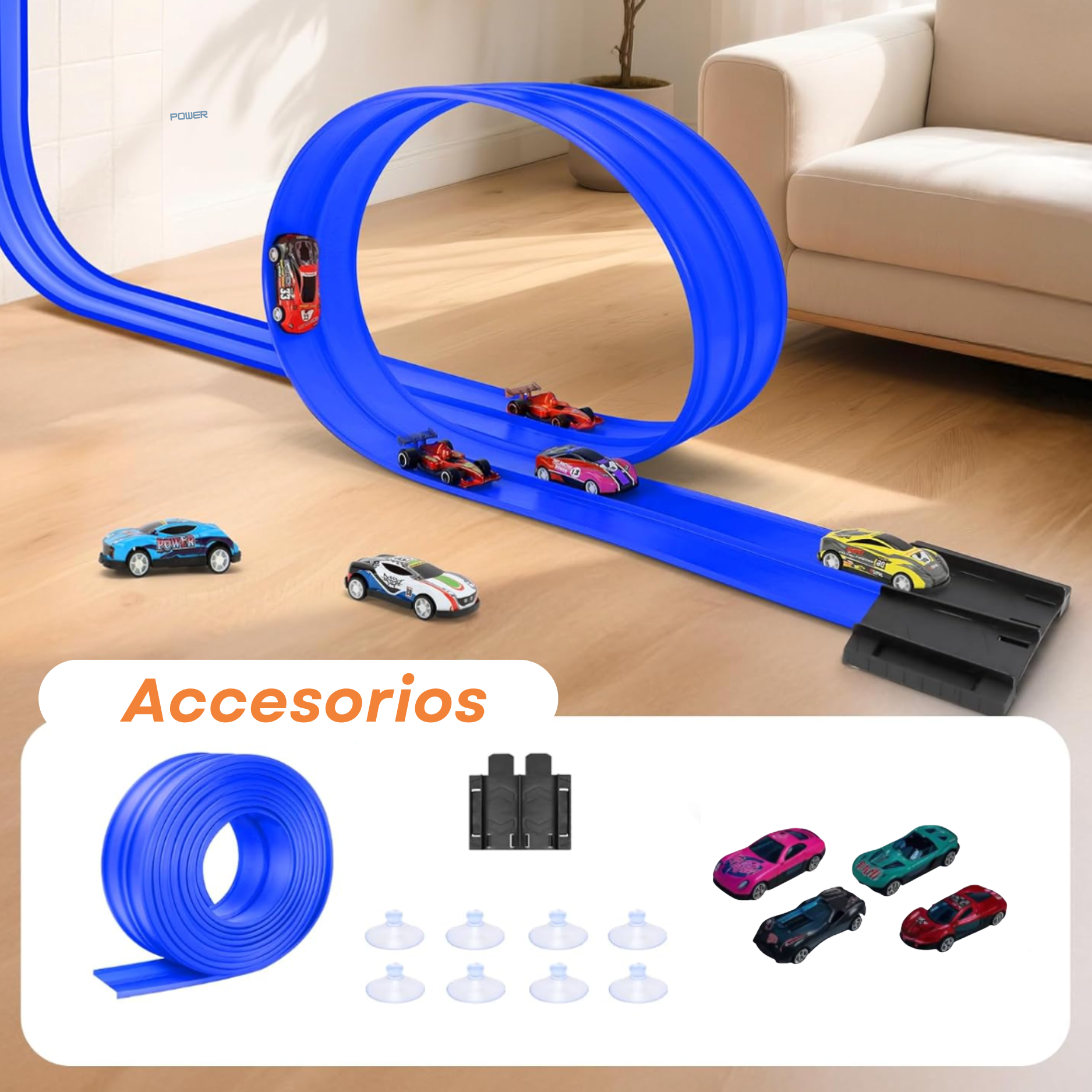 Pista de Carreras Magnética para Coches de Juguete