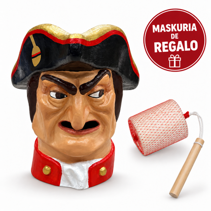 Cabezudo Pirata – Figura Artesanal Hecha a Mano | Gigantes y Cabezudos