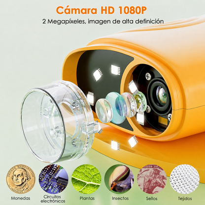 Microscopio Digital Infantil con Pantalla — Explora el Mundo en Detalle