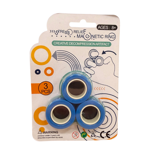 Anillos magnéticos antiestrés – Pack de 3 unidades (O,R,X)