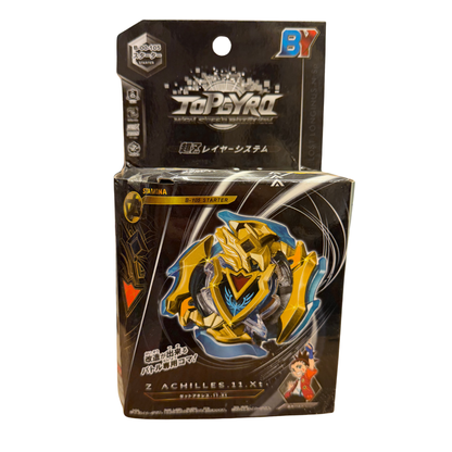 Peonzas de batalla giratorias con lanzador – Compatible con sistemas Beyblade (aleatorio) (O,U)